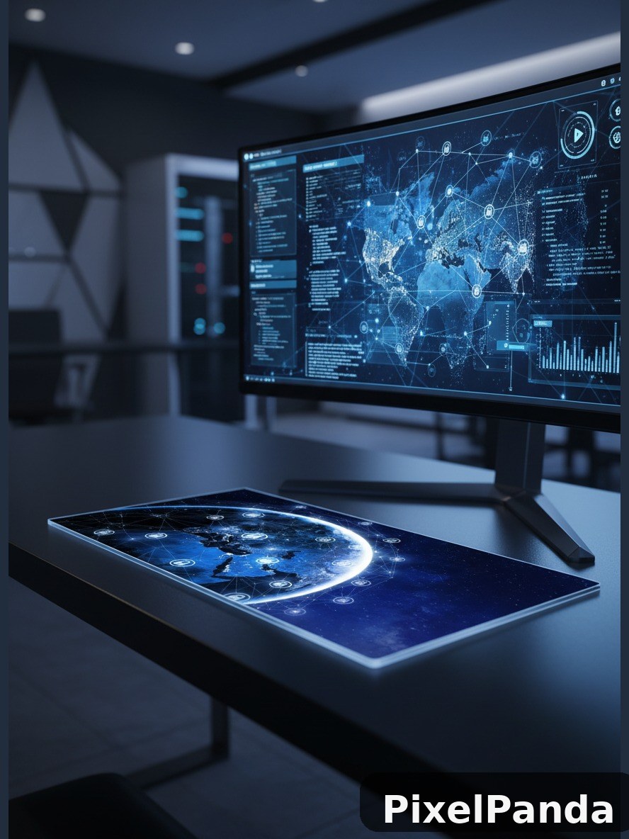 Tech Workspace Hero — Made with PixelPanda