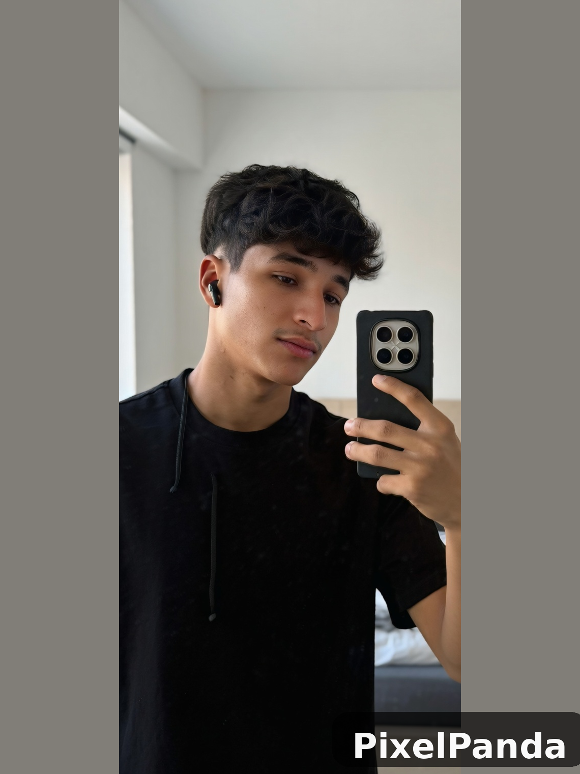 Bedroom Mirror Moment — Made with PixelPanda
