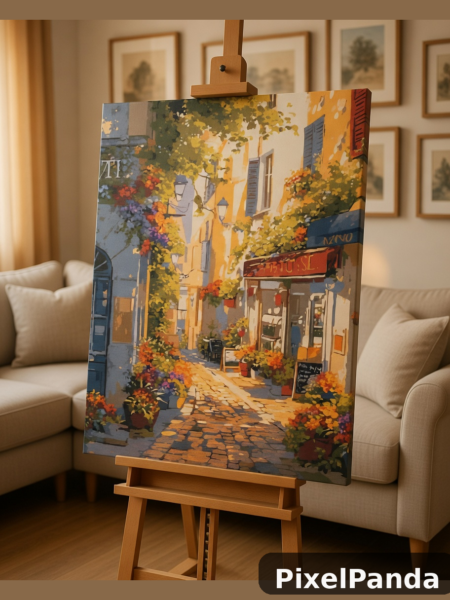 Golden Hour Street — Made with PixelPanda