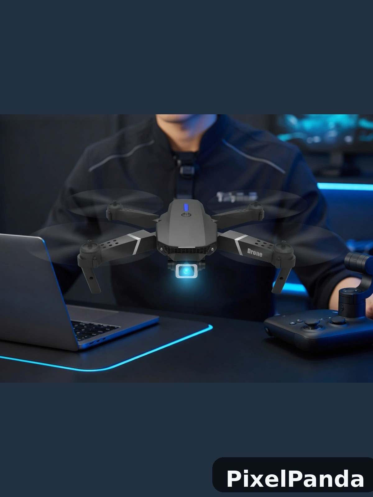 Tech Workspace Detail — Made with PixelPanda
