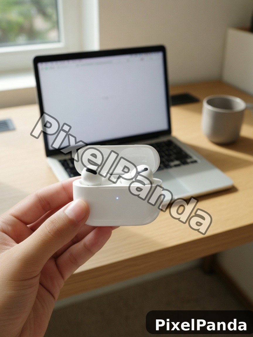 Desk Workspace — Made with PixelPanda