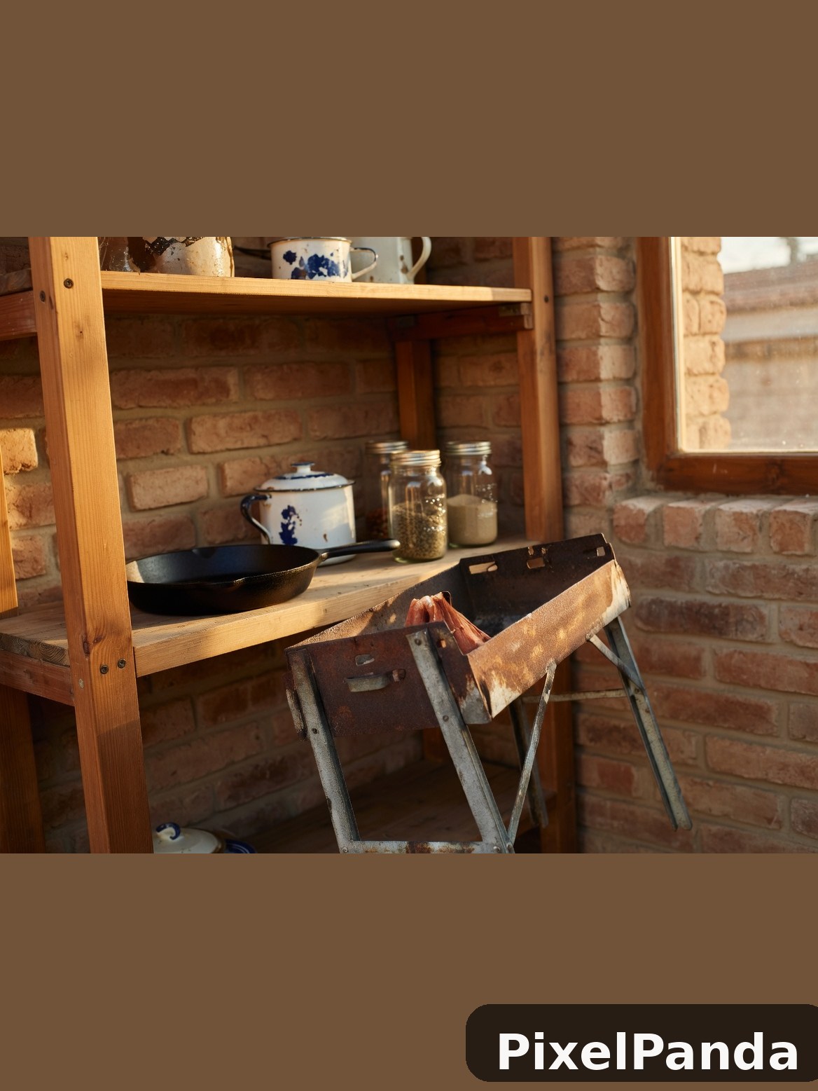 Rustic Kitchen Corner — Made with PixelPanda