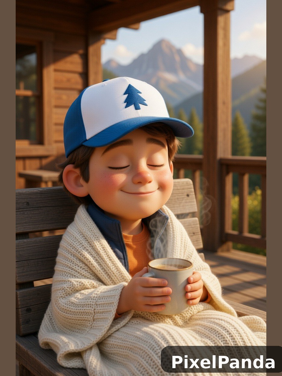 Cabin Porch Moment — Made with PixelPanda
