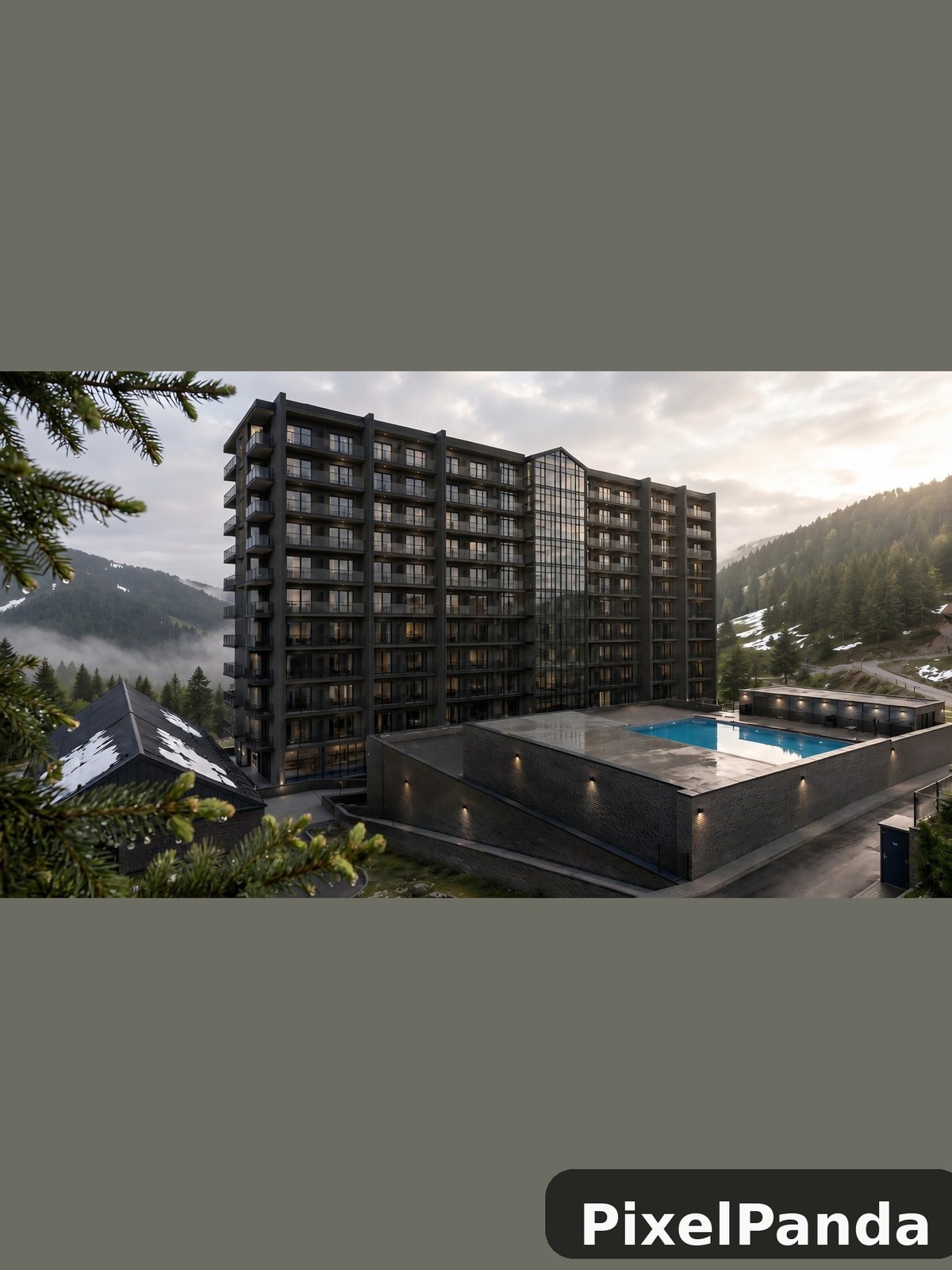 Aerial Mountain Perspective — Made with PixelPanda AI