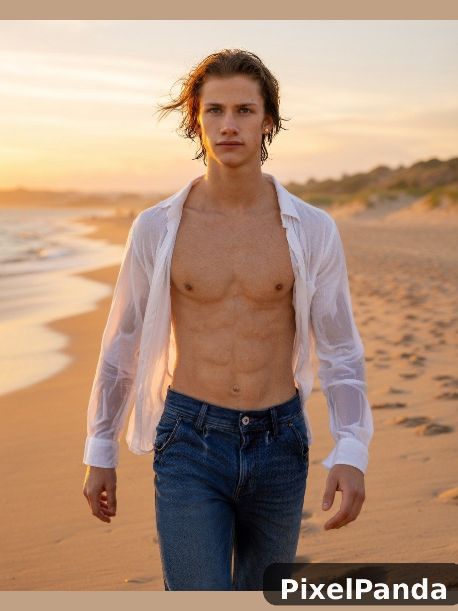 Beach Wanderer — Made with PixelPanda