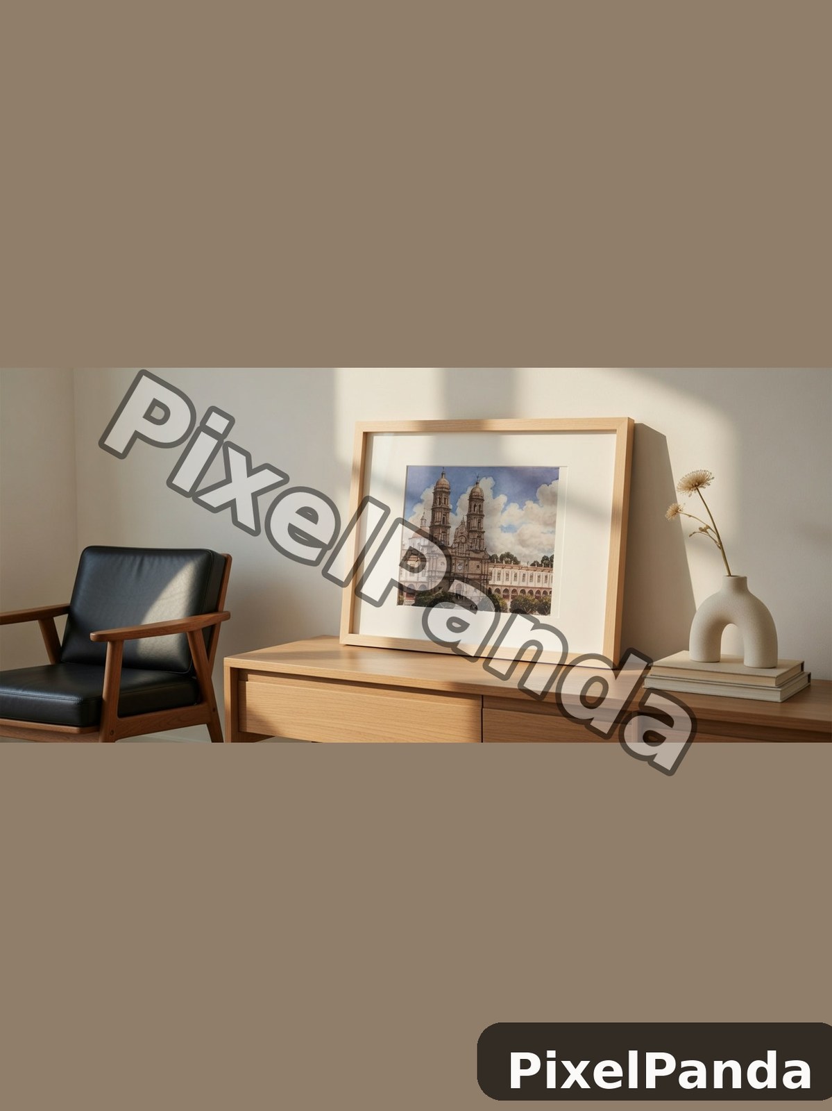 Modern Living Room — Made with PixelPanda