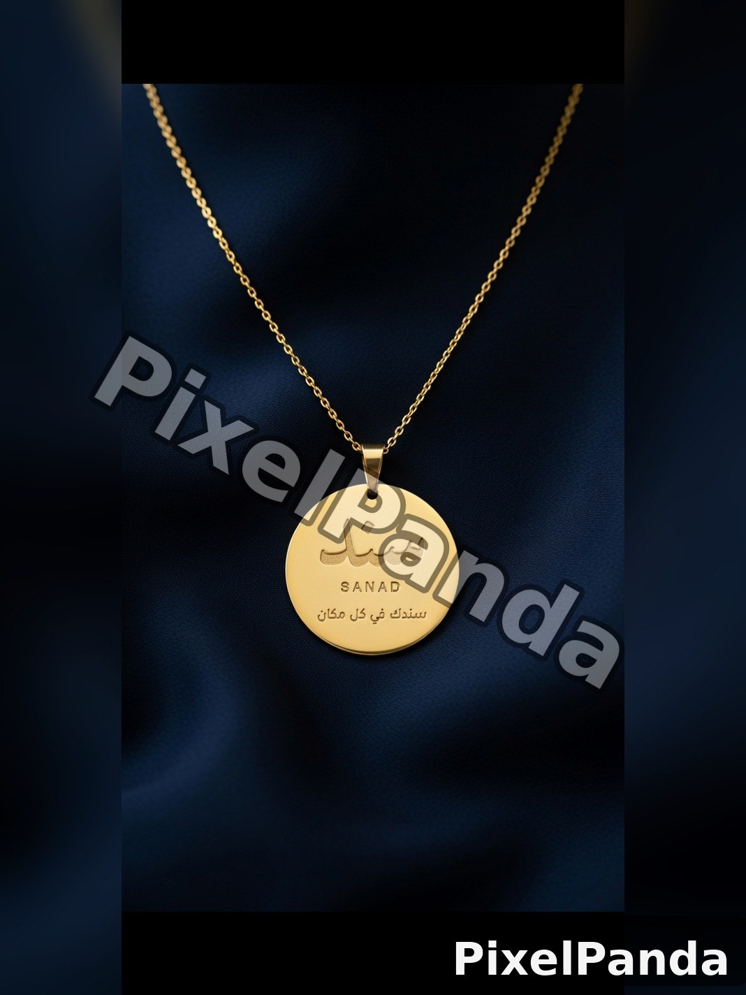 Gold Against Navy — Made with PixelPanda