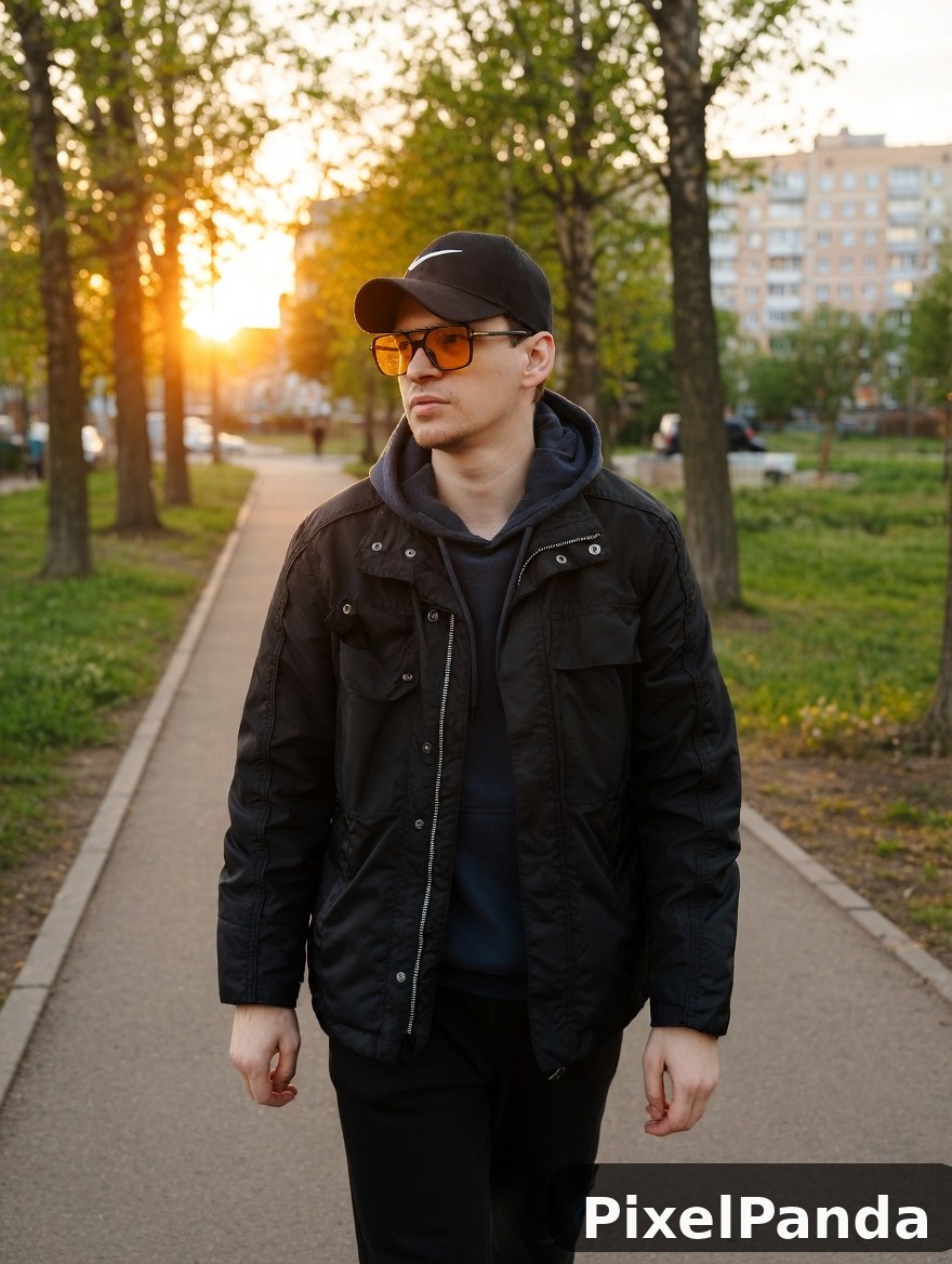 Golden Hour Outdoor — Made with PixelPanda