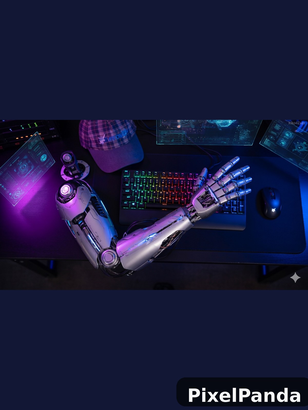 Gaming Setup Flat Lay — Made with PixelPanda
