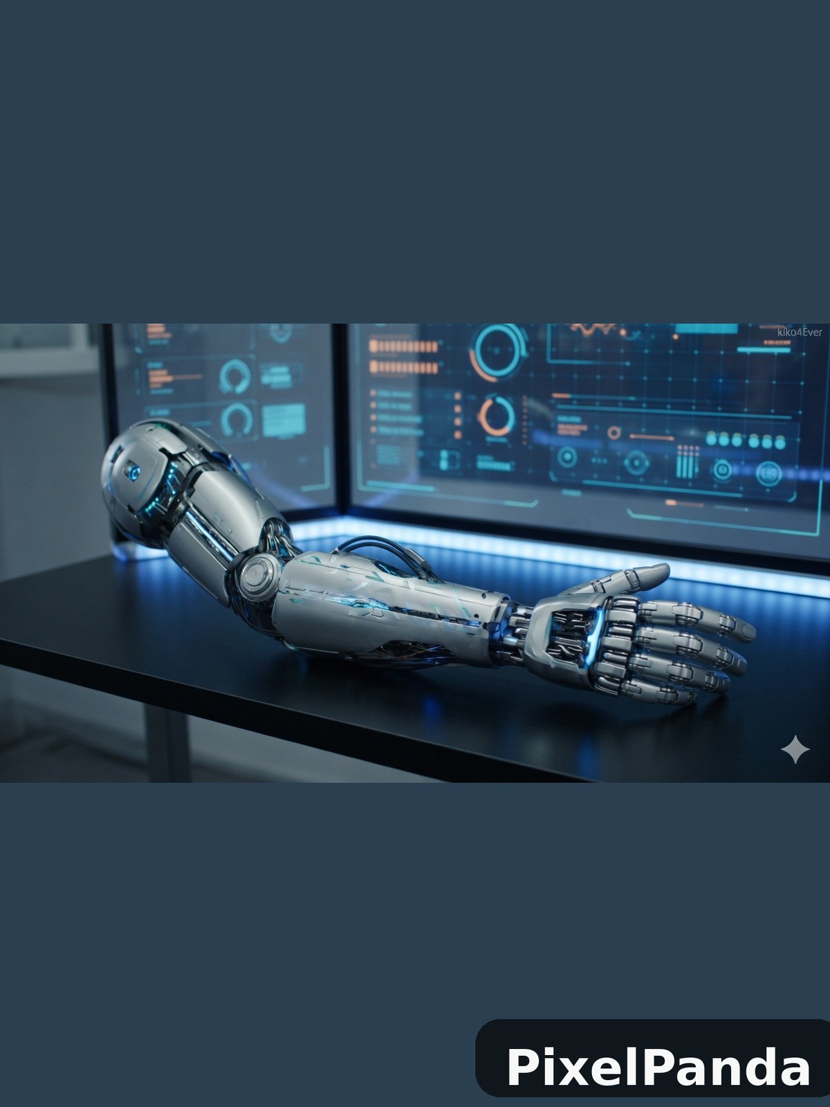 Tech Workspace Detail — Made with PixelPanda