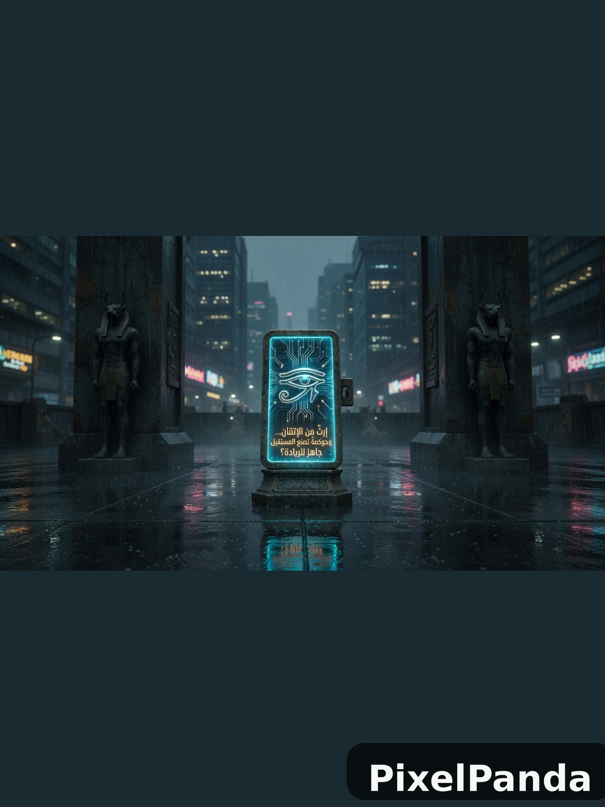 Urban Cyberpunk Street — Made with PixelPanda