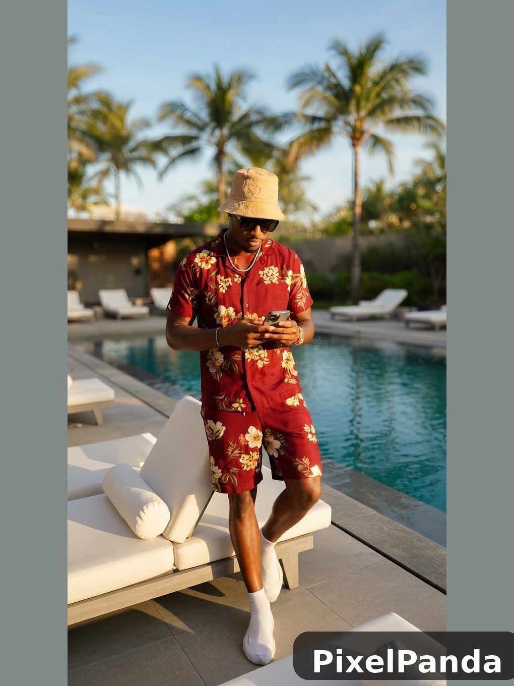 Poolside Luxury — Made with PixelPanda