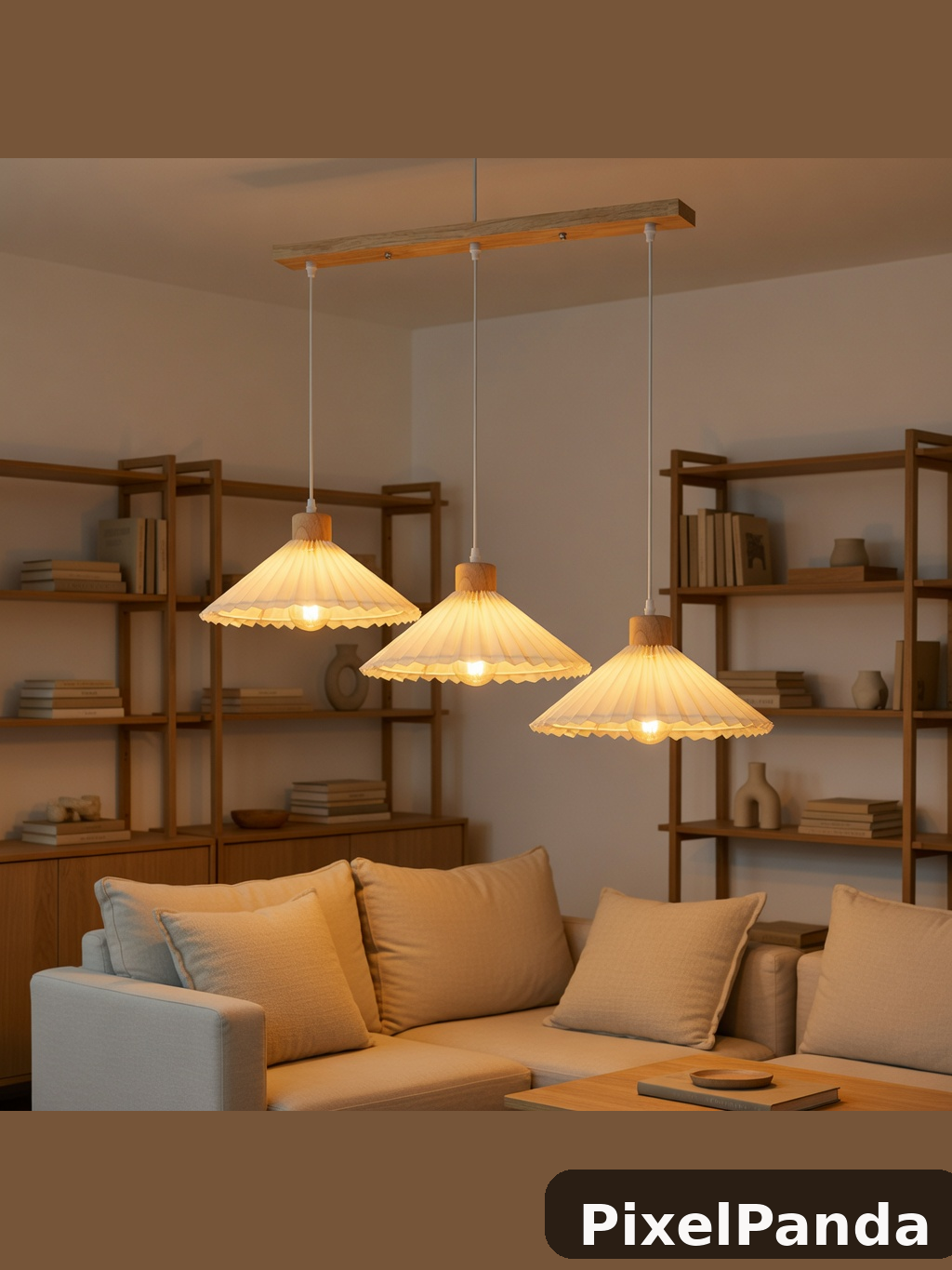 Living Room Warm Glow — Made with PixelPanda