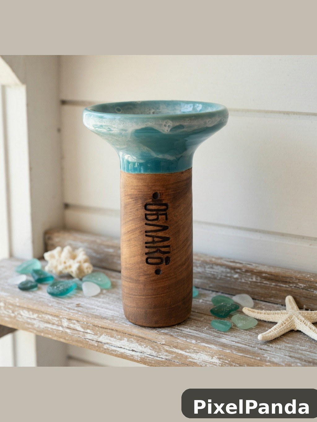 Beachside Shelf Display — Made with PixelPanda