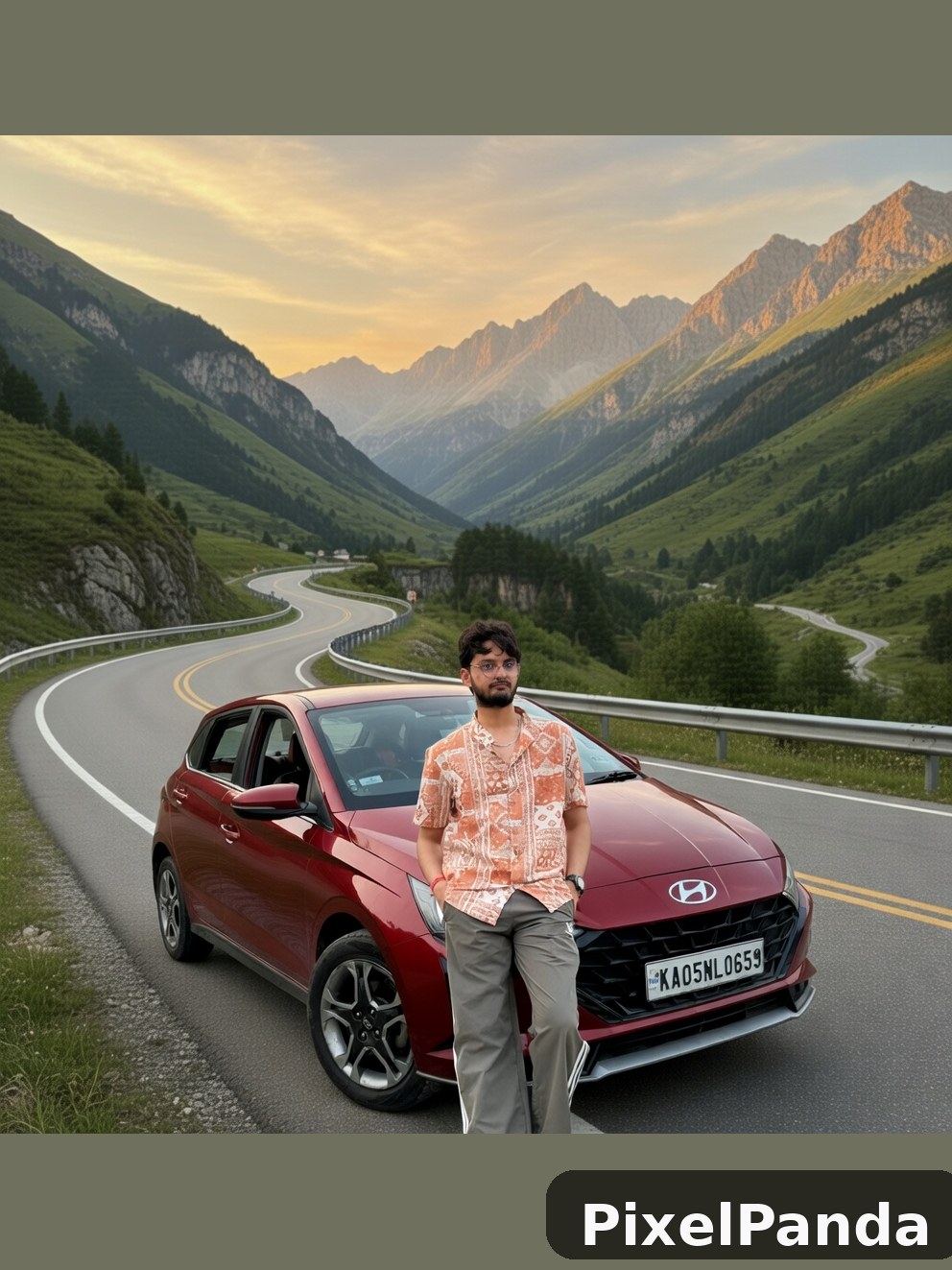 Mountain Road Journey — Made with PixelPanda