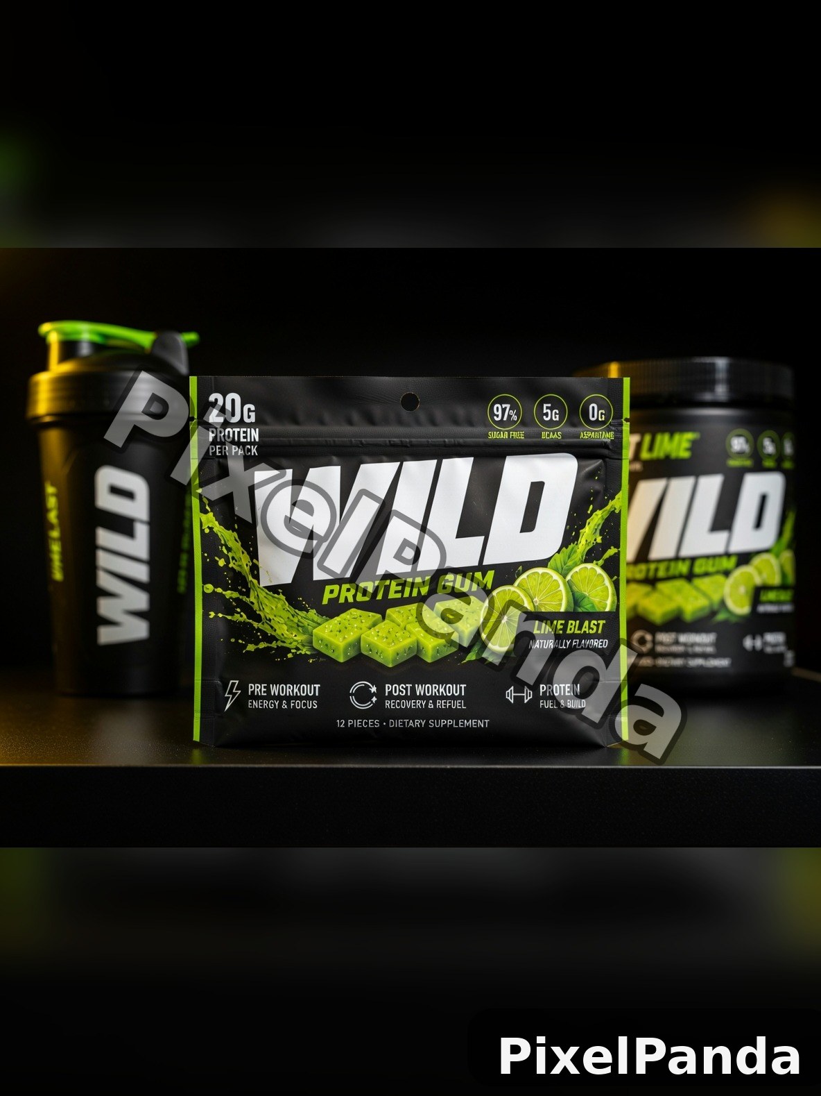 Sports Nutrition Display — Made with PixelPanda