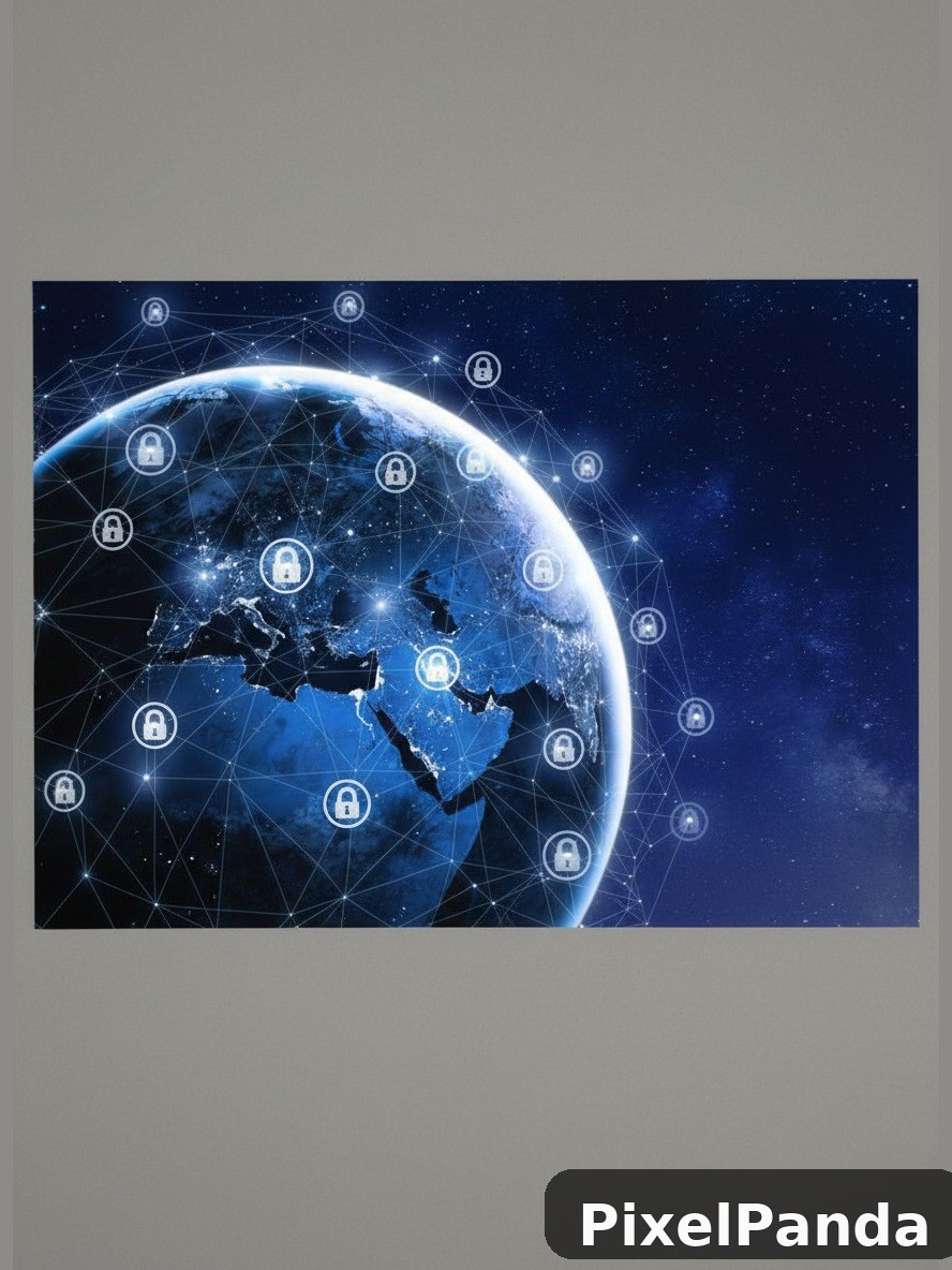 Digital Security Close-up — Made with PixelPanda