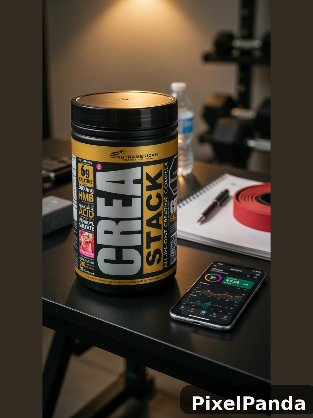 Athlete's Workspace — Made with PixelPanda