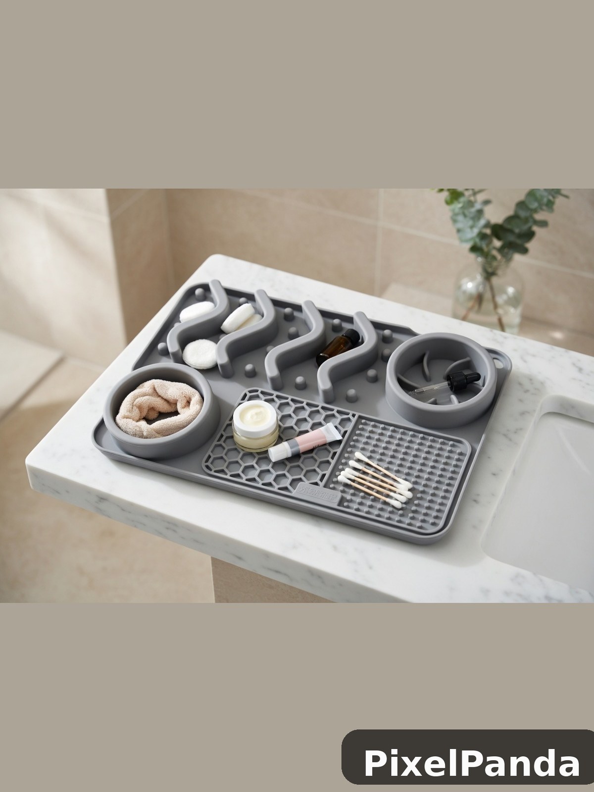 Bathroom Counter Display — Made with PixelPanda