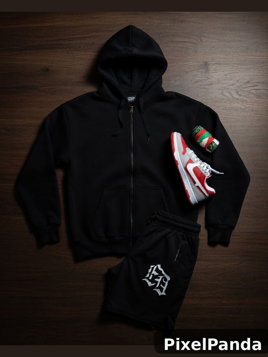 Streetwear Flat Lay — Made with PixelPanda