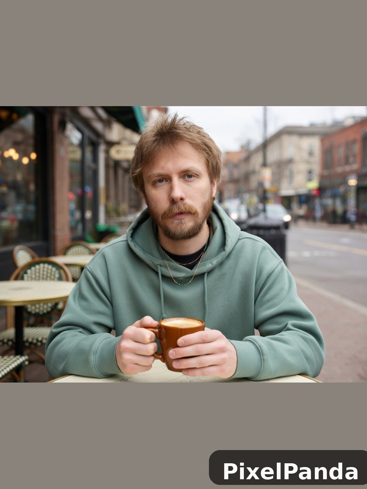 Urban Café Scene — Made with PixelPanda