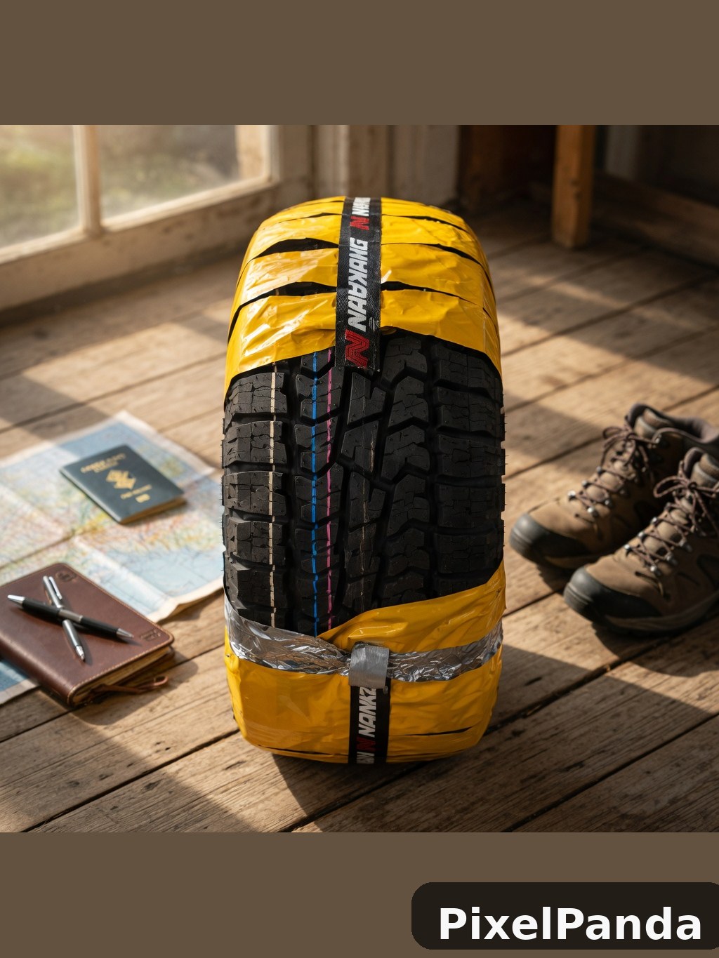 Adventure Travel Flat Lay — Made with PixelPanda