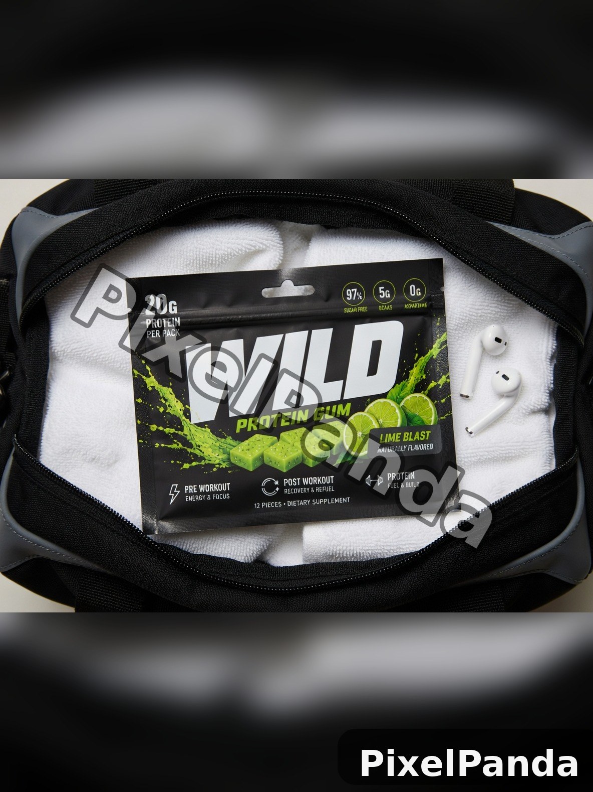 Gym Bag Essentials — Made with PixelPanda