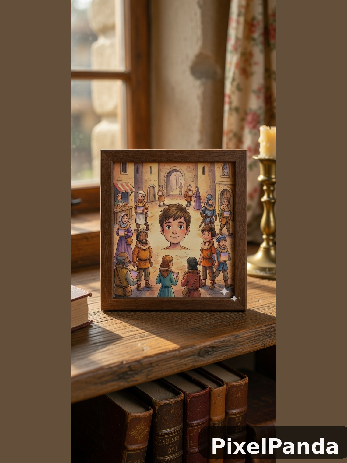 Rustic Shelf Display — Made with PixelPanda