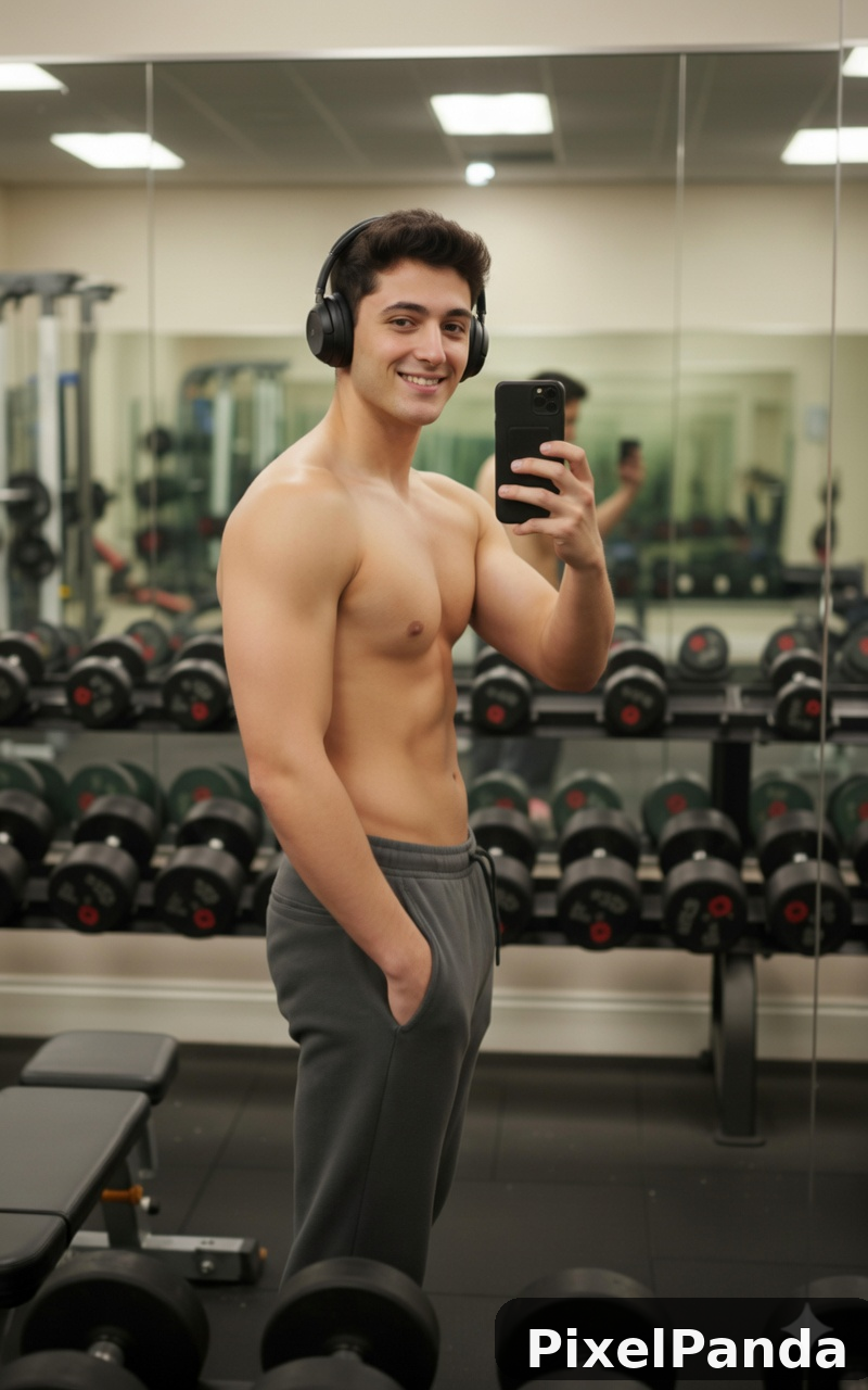 Hero Gym Mirror — Made with PixelPanda