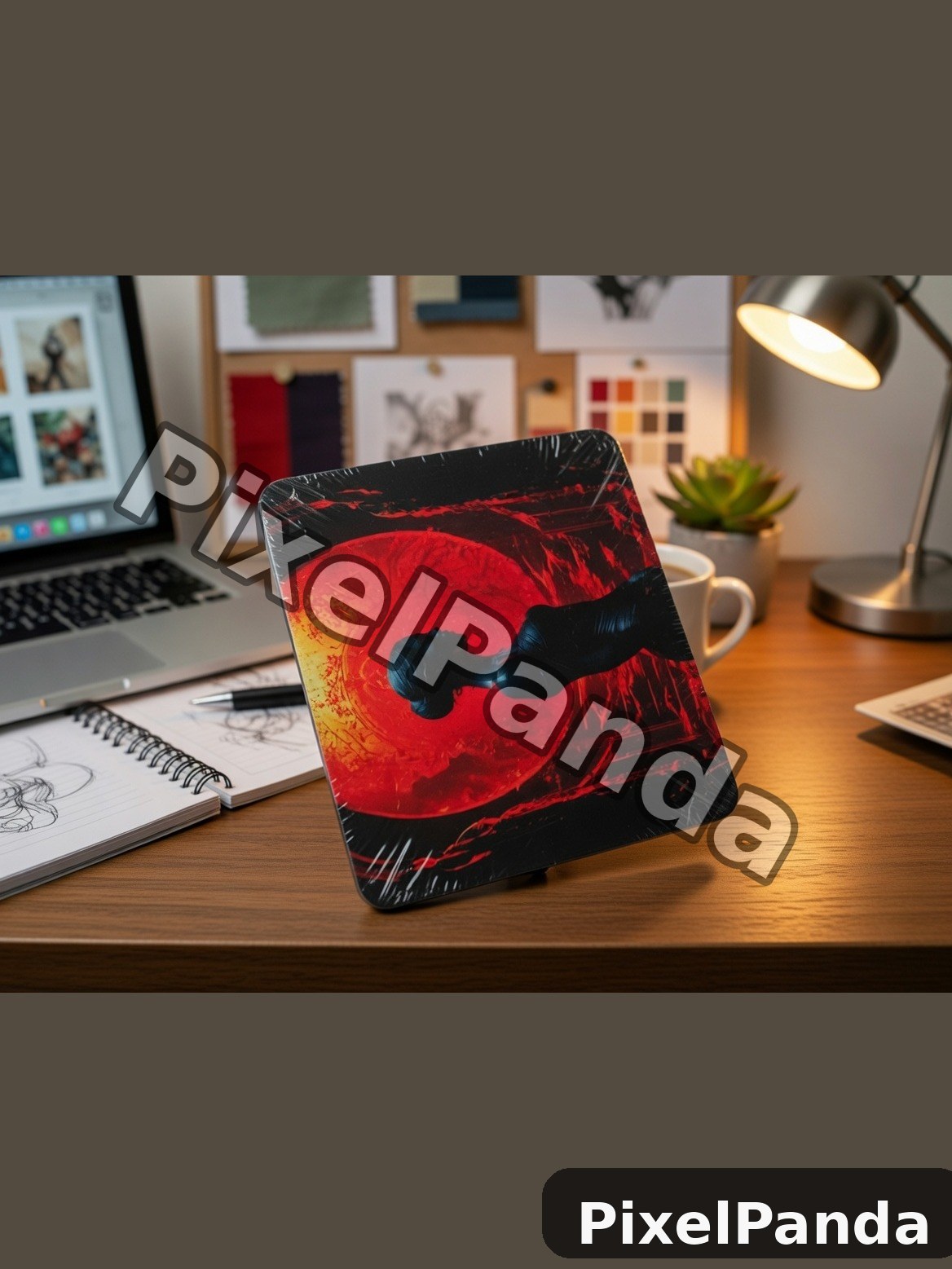 Home Office Workspace — Made with PixelPanda