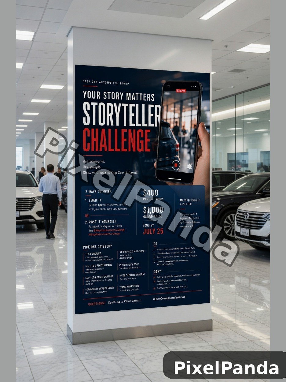 Dealership Display — Made with PixelPanda