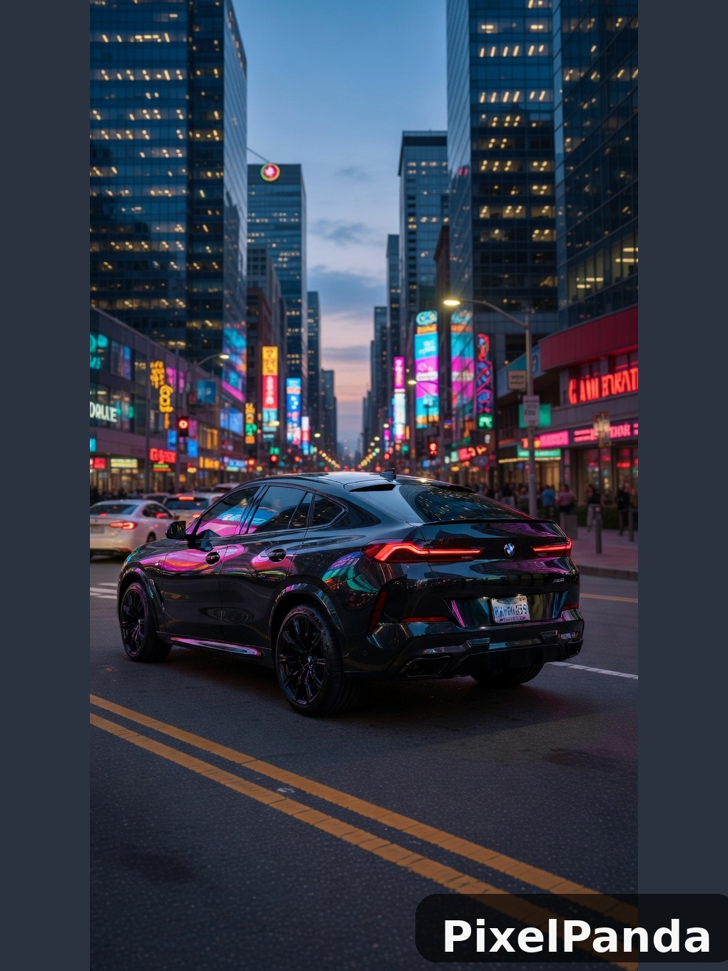 Nighttime City Lights — Made with PixelPanda