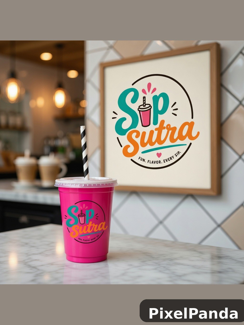 Cafe Counter Display — Made with PixelPanda