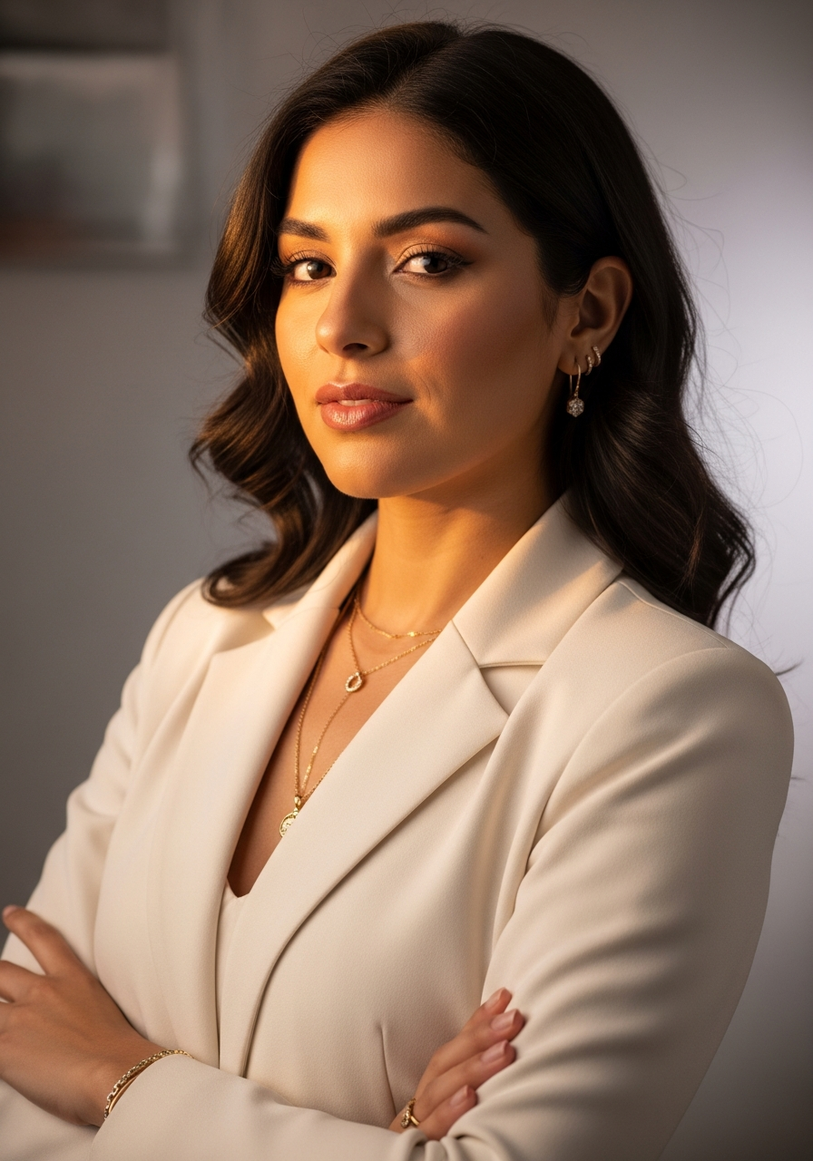 AI headshot generator latina business woman