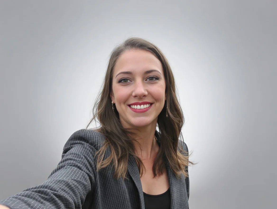 Person in professional studio