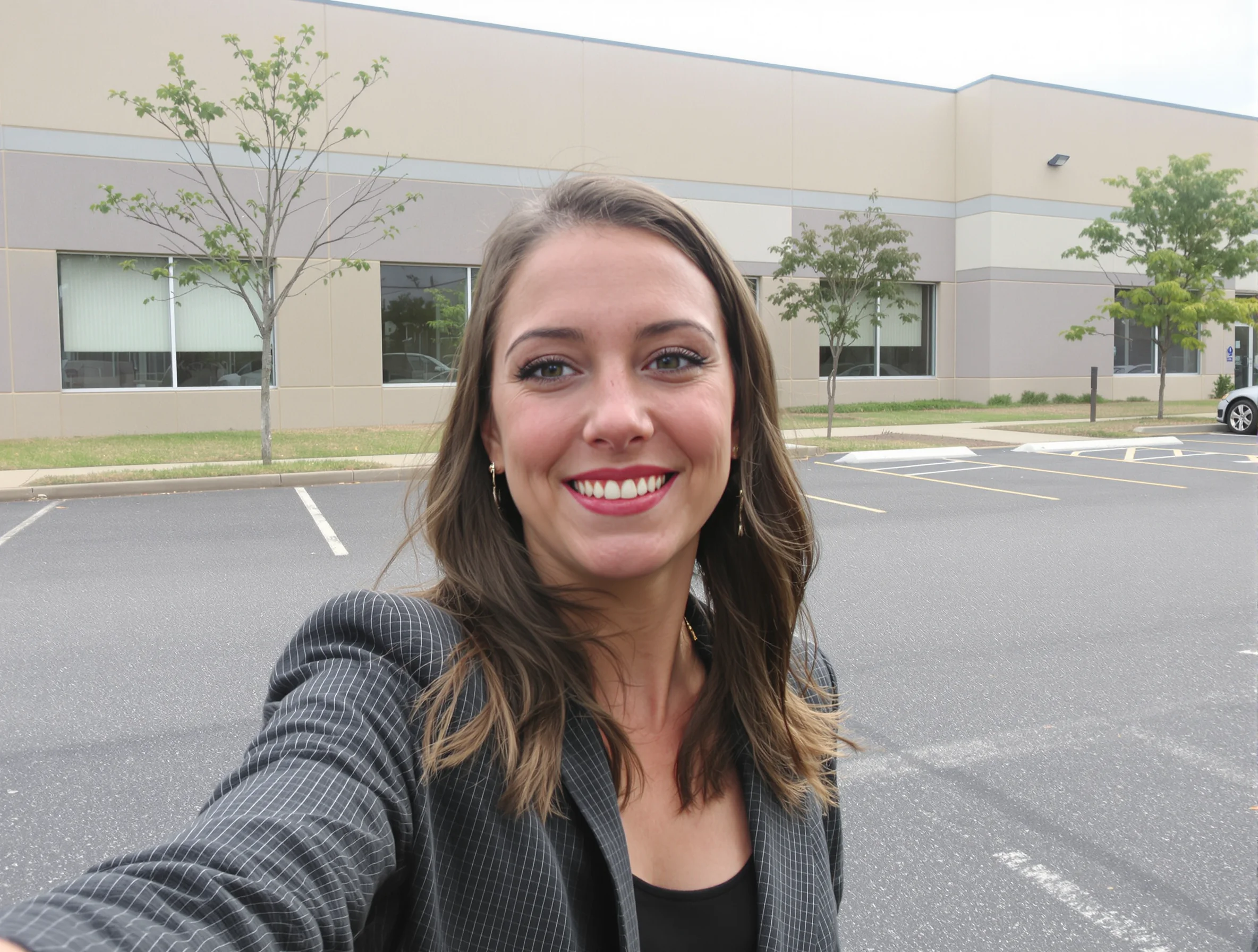 Person in parking lot