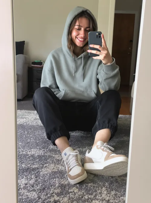 AI model with sneakers